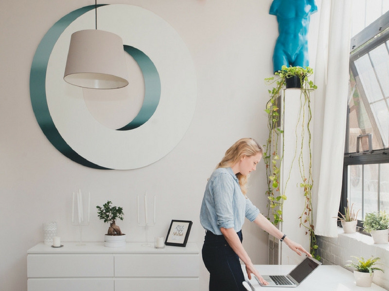 woman working from home