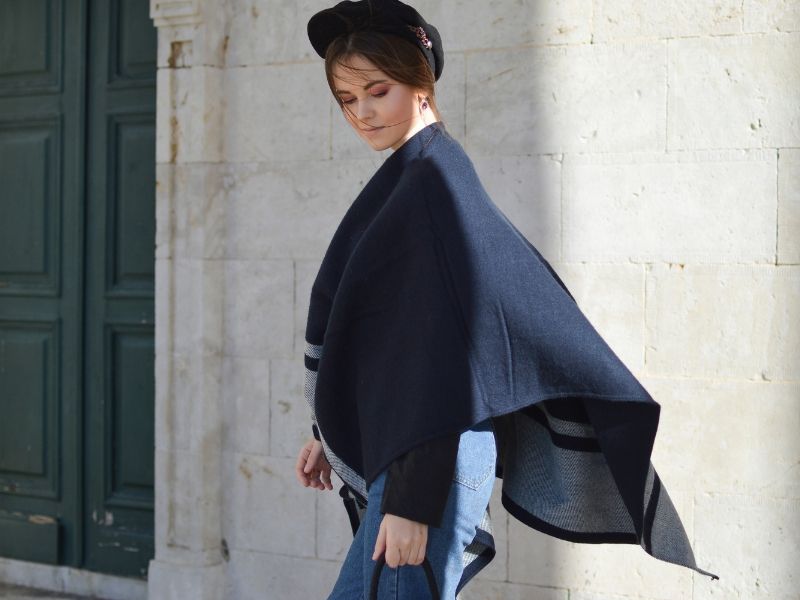 young woman holding bag